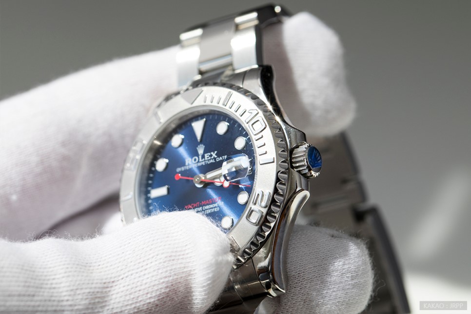 롤렉스 요트마스터37 블루 다이얼 커스텀 레플리카시계 리뷰 ARF Rolex YachtMaster37 Blue Custum Dial Review 이미지 3