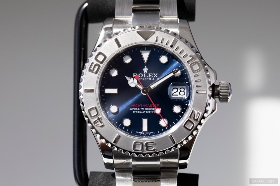 롤렉스 요트마스터37 블루 다이얼 커스텀 레플리카시계 리뷰 ARF Rolex YachtMaster37 Blue Custum Dial Review 이미지 8
