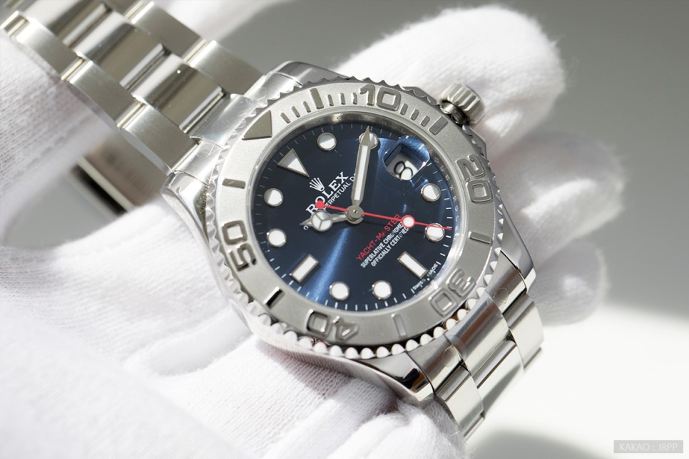 롤렉스 요트마스터37 블루 다이얼 커스텀 레플리카시계 리뷰 ARF Rolex YachtMaster37 Blue Custum Dial Review 이미지 15