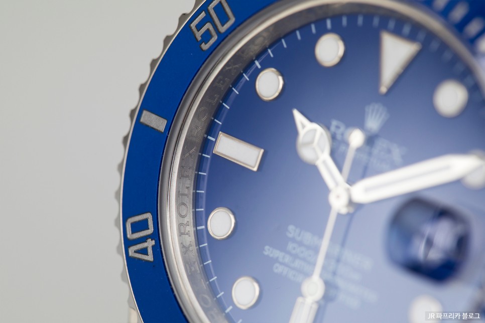 롤렉스 블루 화이트골드 서브마리너 "스머프" V7 레플리카시계 리뷰 NOOB Rolex Blue Submariner "Smurf" V7 Replica Review 이미지 5