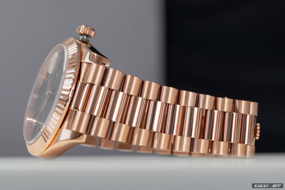 롤렉스 데이데이트 40 에버로즈골드 그린다이얼 레플리카시계 리뷰! Rolex Day-Date 40 228235 Everosegold Green 이미지 8