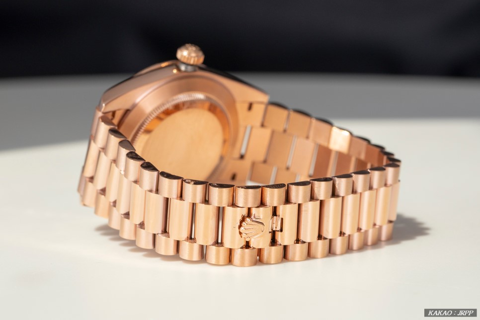 롤렉스 데이데이트 40 에버로즈골드 그린다이얼 레플리카시계 리뷰! Rolex Day-Date 40 228235 Everosegold Green 이미지 9