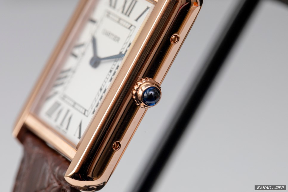 까르띠에 탱크솔로 27mm 로즈골드금장 브라운 크로커다일스트랩 레플리카시계 리뷰! Cartier Tank Solo 27mm Rosegold(Pinkgold) 이미지 7