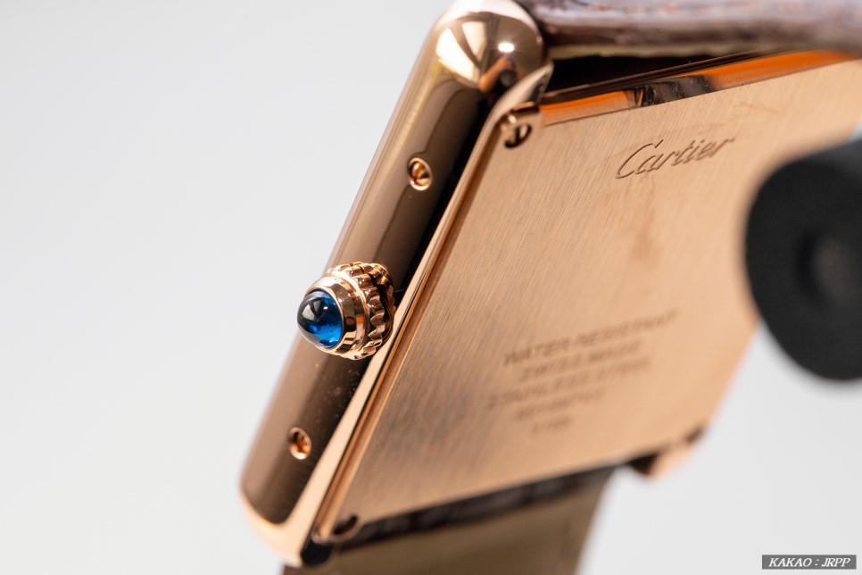 까르띠에 탱크솔로 27mm 로즈골드금장 브라운 크로커다일스트랩 레플리카시계 리뷰! Cartier Tank Solo 27mm Rosegold(Pinkgold) 이미지 8