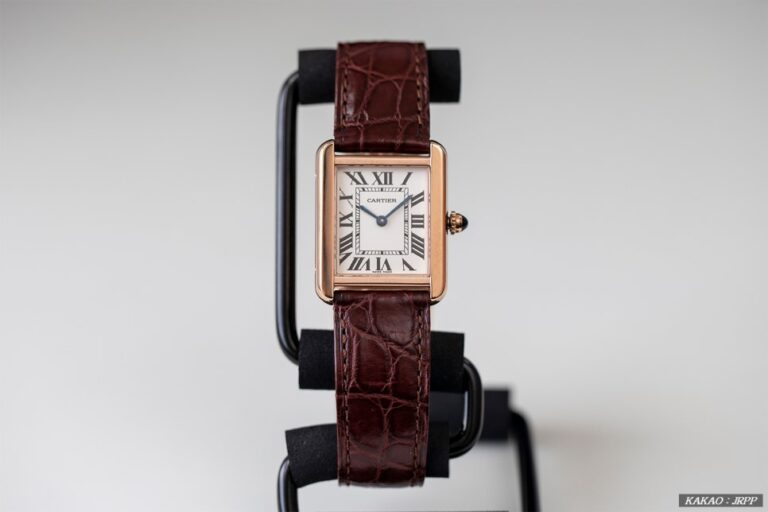 까르띠에 탱크솔로 24mm 로즈골드금장 브라운 크로커다일스트랩 레플리카시계 리뷰! Cartier Tank Solo 24mm Rosegold(Pinkgold) 이미지 1