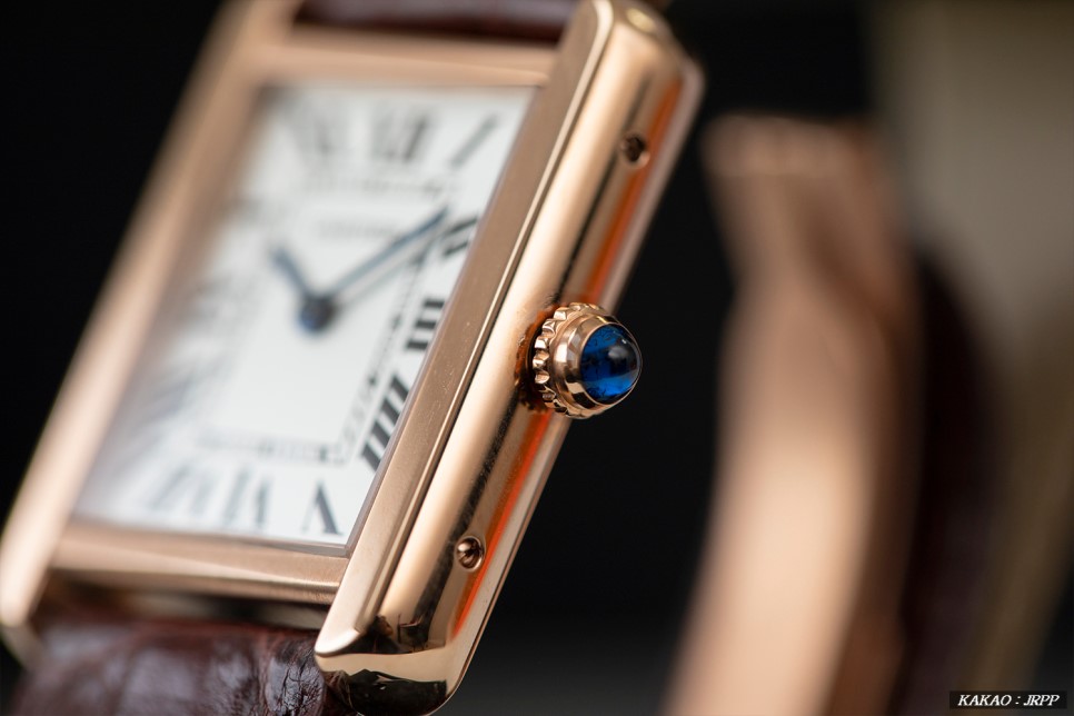 까르띠에 탱크솔로 24mm 로즈골드금장 브라운 크로커다일스트랩 레플리카시계 리뷰! Cartier Tank Solo 24mm Rosegold(Pinkgold) 이미지 5