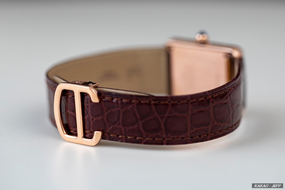 까르띠에 탱크솔로 24mm 로즈골드금장 브라운 크로커다일스트랩 레플리카시계 리뷰! Cartier Tank Solo 24mm Rosegold(Pinkgold) 이미지 7