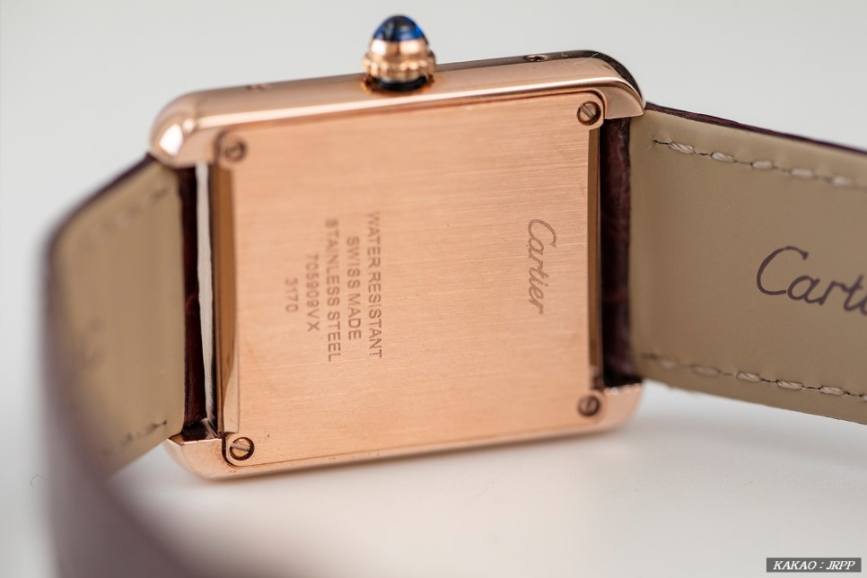 까르띠에 탱크솔로 24mm 로즈골드금장 브라운 크로커다일스트랩 레플리카시계 리뷰! Cartier Tank Solo 24mm Rosegold(Pinkgold) 이미지 10