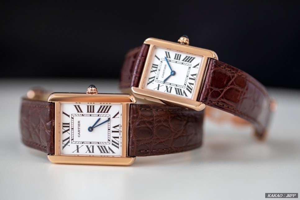 까르띠에 탱크솔로 24mm 로즈골드금장 브라운 크로커다일스트랩 레플리카시계 리뷰! Cartier Tank Solo 24mm Rosegold(Pinkgold) 이미지 11