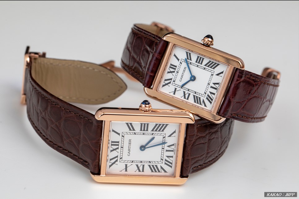 까르띠에 탱크솔로 24mm 로즈골드금장 브라운 크로커다일스트랩 레플리카시계 리뷰! Cartier Tank Solo 24mm Rosegold(Pinkgold) 이미지 12