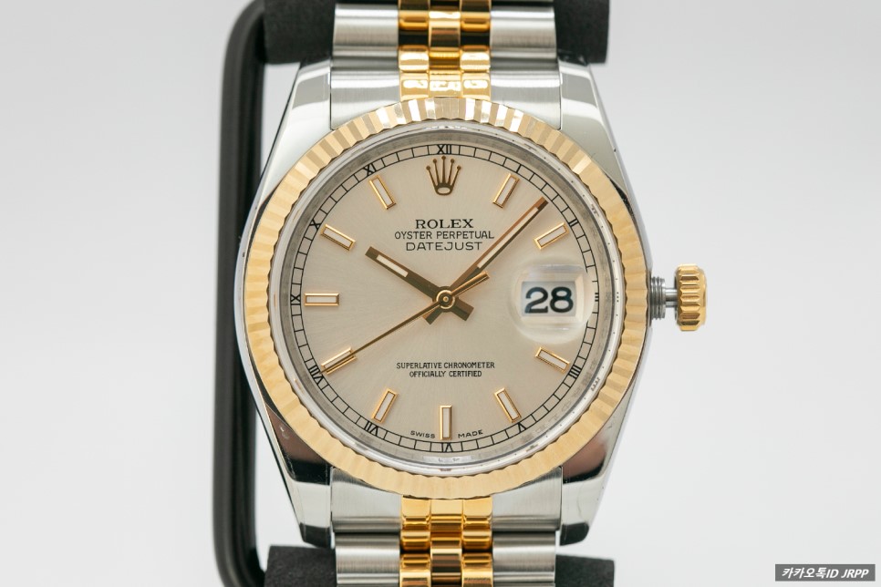 D.A.T.E.J.U.S.T 롤렉스 데이저스트36 옐로우골드 콤비 실버바 레플리카시계 리뷰!! Rolex Datejust36 SSYG Silver 짝퉁시계 짭퉁… 이미지 4