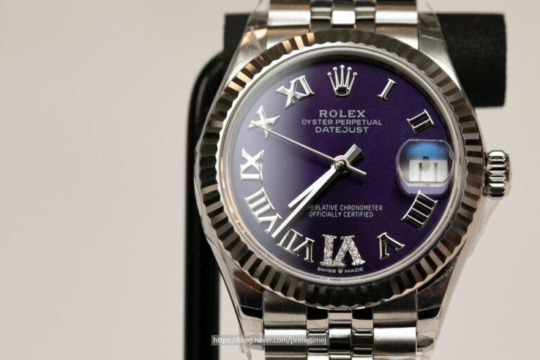 롤렉스 레이디 데이저스트 31 오베르진(퍼플) 다이아인덱스 신형 레플리카시계 평가 Rolex Lady Datejust 31 Aubergine(Purple) Di… 이미지 1