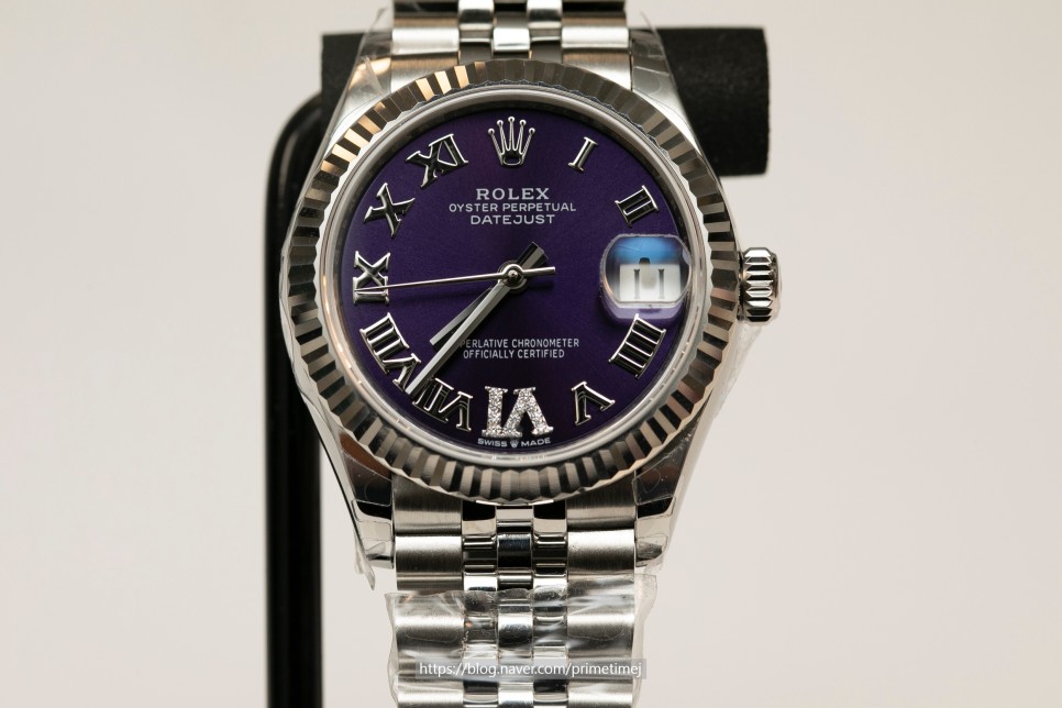 롤렉스 레이디 데이저스트 31 오베르진(퍼플) 다이아인덱스 신형 레플리카시계 평가 Rolex Lady Datejust 31 Aubergine(Purple) Di… 이미지 3