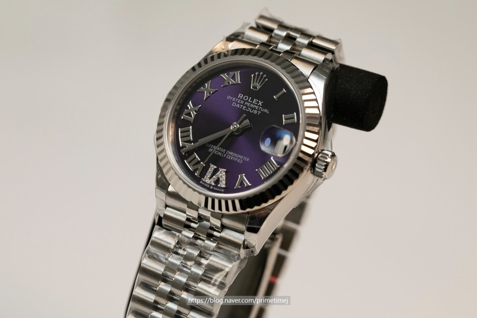 롤렉스 레이디 데이저스트 31 오베르진(퍼플) 다이아인덱스 신형 레플리카시계 평가 Rolex Lady Datejust 31 Aubergine(Purple) Di… 이미지 4