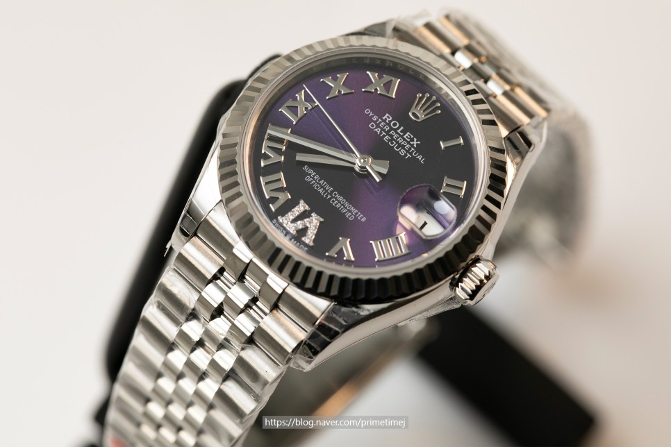 롤렉스 레이디 데이저스트 31 오베르진(퍼플) 다이아인덱스 신형 레플리카시계 평가 Rolex Lady Datejust 31 Aubergine(Purple) Di… 이미지 9
