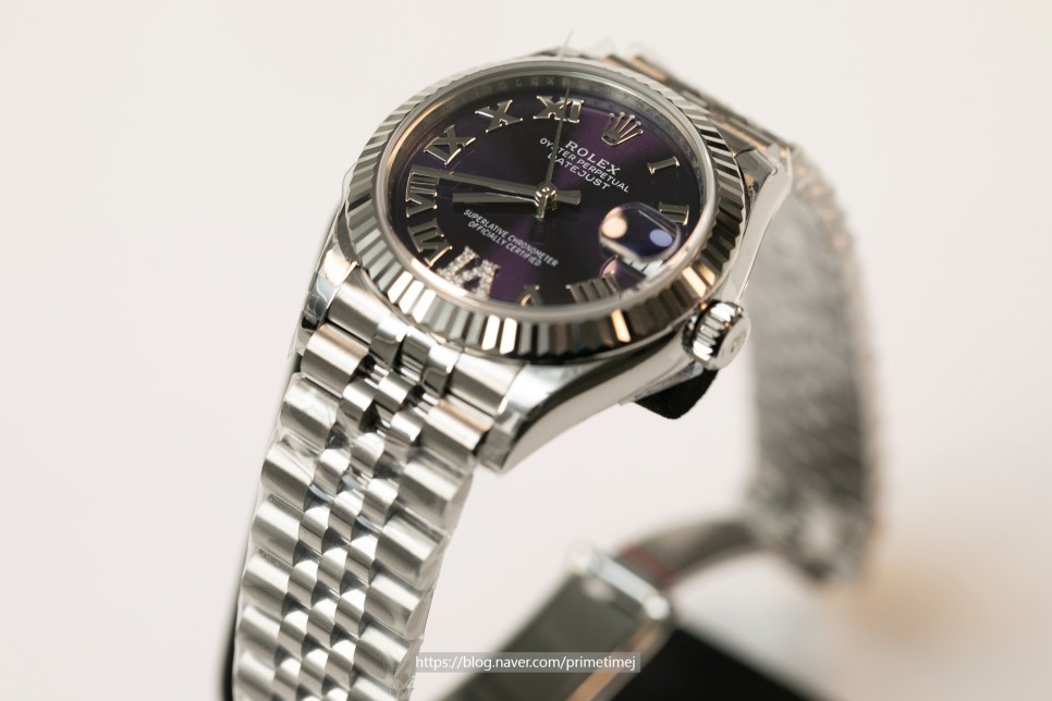 롤렉스 레이디 데이저스트 31 오베르진(퍼플) 다이아인덱스 신형 레플리카시계 평가 Rolex Lady Datejust 31 Aubergine(Purple) Di… 이미지 10