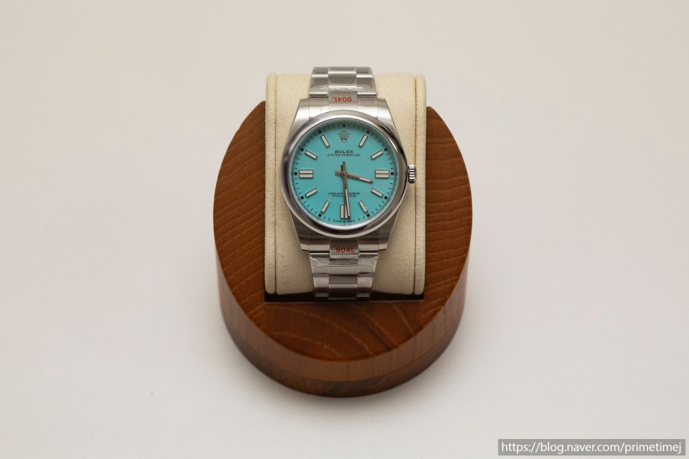 롤렉스 오이스터퍼페츄얼 41 티파니 터콰이즈다이얼 감별포인트 및 리뷰 How To Spot ROLEX Oyster Perpetual Tiffany Turquoi… 이미지 2