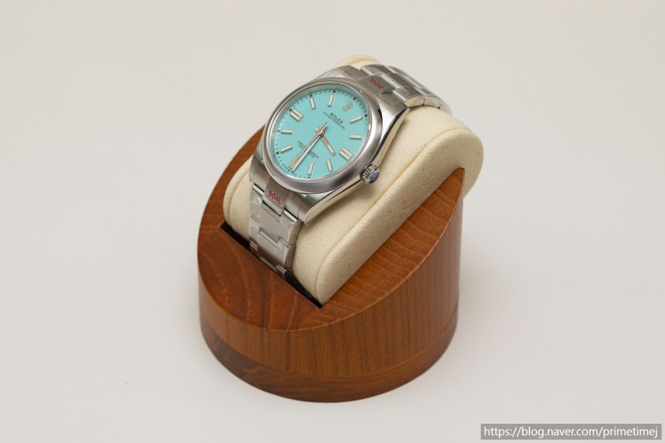 롤렉스 오이스터퍼페츄얼 41 티파니 터콰이즈다이얼 감별포인트 및 리뷰 How To Spot ROLEX Oyster Perpetual Tiffany Turquoi… 이미지 3