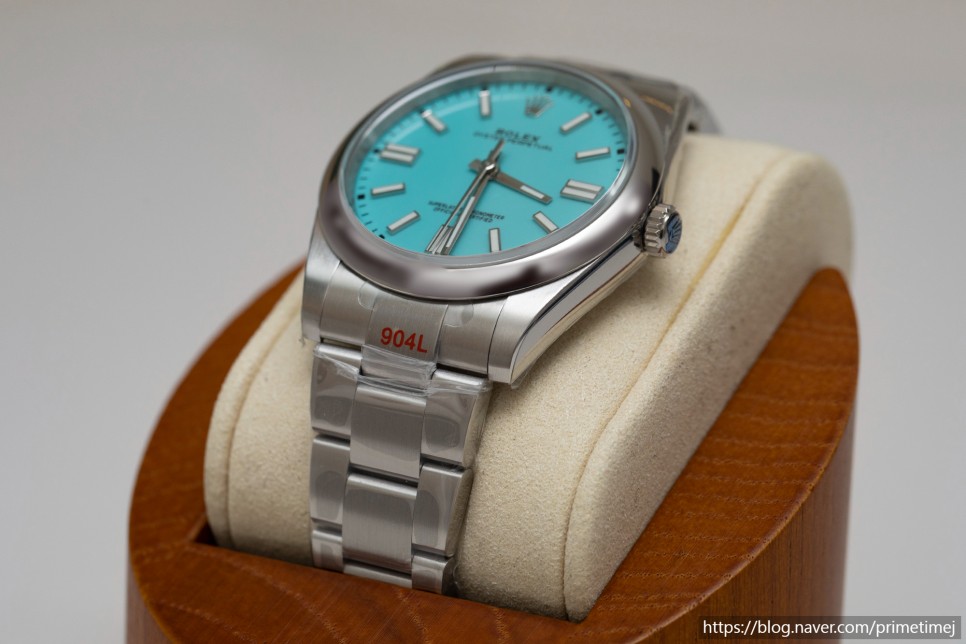 롤렉스 오이스터퍼페츄얼 41 티파니 터콰이즈다이얼 감별포인트 및 리뷰 How To Spot ROLEX Oyster Perpetual Tiffany Turquoi… 이미지 6