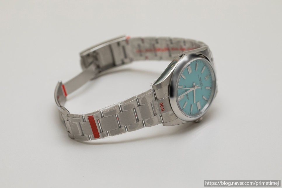 롤렉스 오이스터퍼페츄얼 41 티파니 터콰이즈다이얼 감별포인트 및 리뷰 How To Spot ROLEX Oyster Perpetual Tiffany Turquoi… 이미지 11