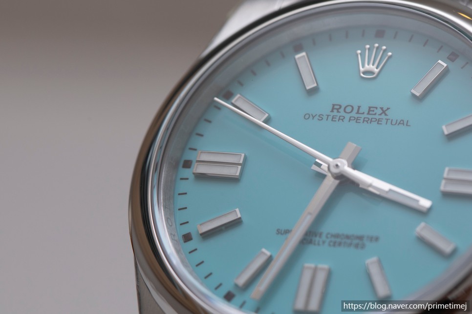 롤렉스 오이스터퍼페츄얼 41 티파니 터콰이즈다이얼 감별포인트 및 리뷰 How To Spot ROLEX Oyster Perpetual Tiffany Turquoi… 이미지 14