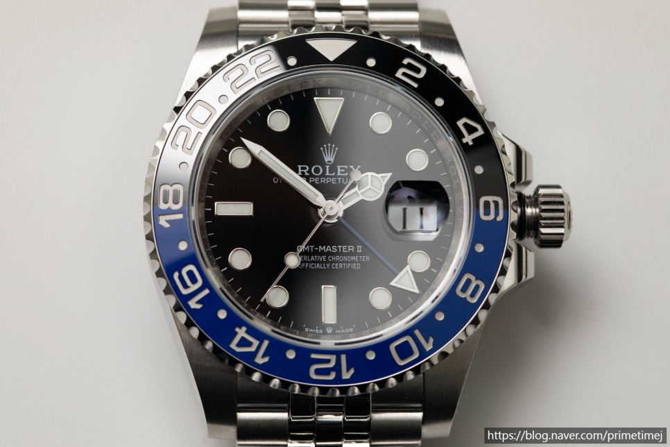너 되게 쓸만해졌다. 롤렉스 GMT마스터2 배트걸 최신형 레플리카시계 리뷰 VS Rolex GMT Master II Batgirl 126710BLNR 이미지 21